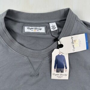 NEW English Laundry Crewneck‎ Sweater Men Large Gray Stretch Pullover Shirt